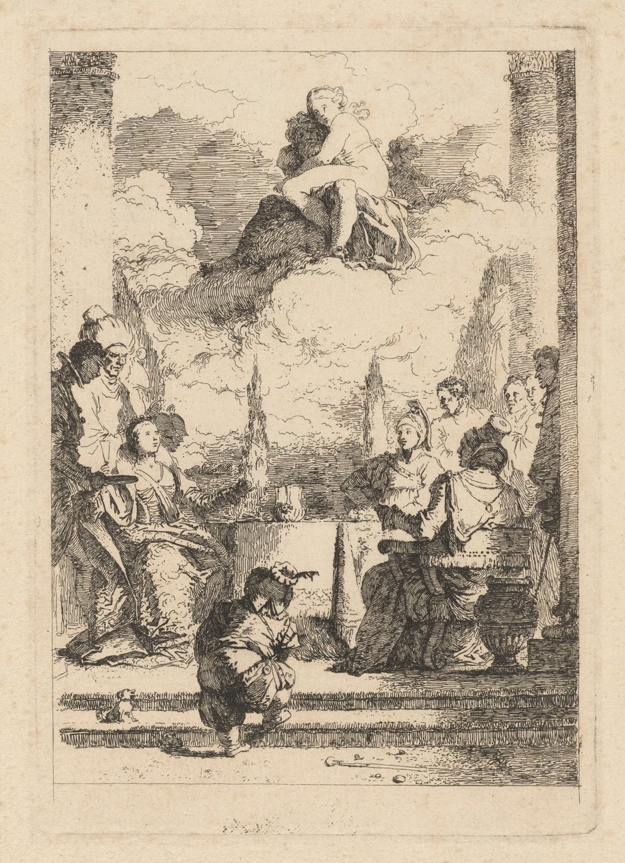 Banket Antonia a Kleopatry od Jean Honoré Fragonard after Giovanni Battista Tiepolo