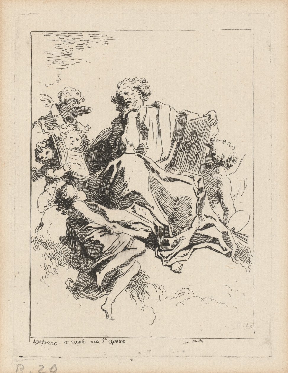 Svatý Lukáš od Jean Honoré Fragonard after Giovanni Lanfranco