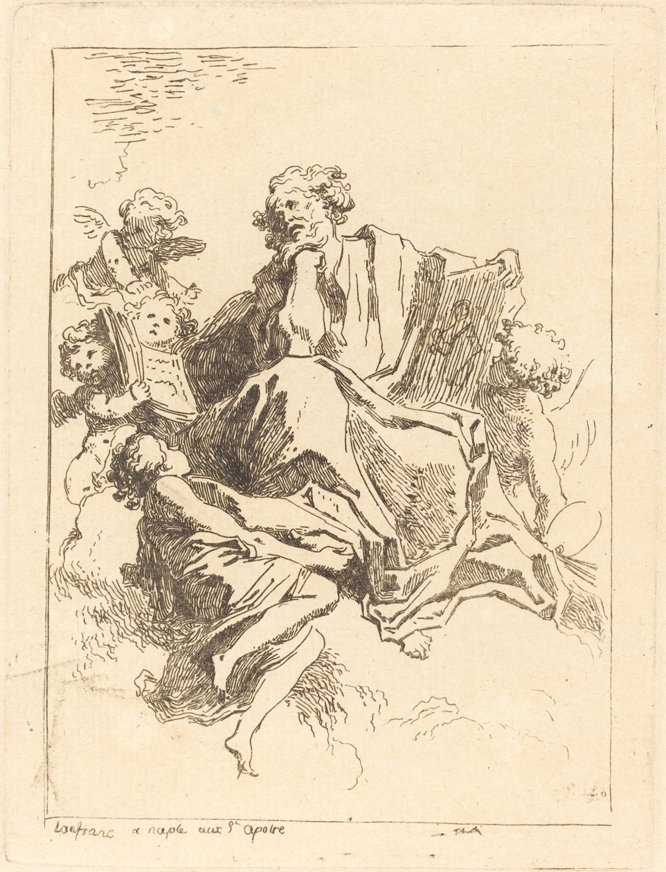 Svatý Lukáš od Jean Honoré Fragonard after Giovanni Lanfranco
