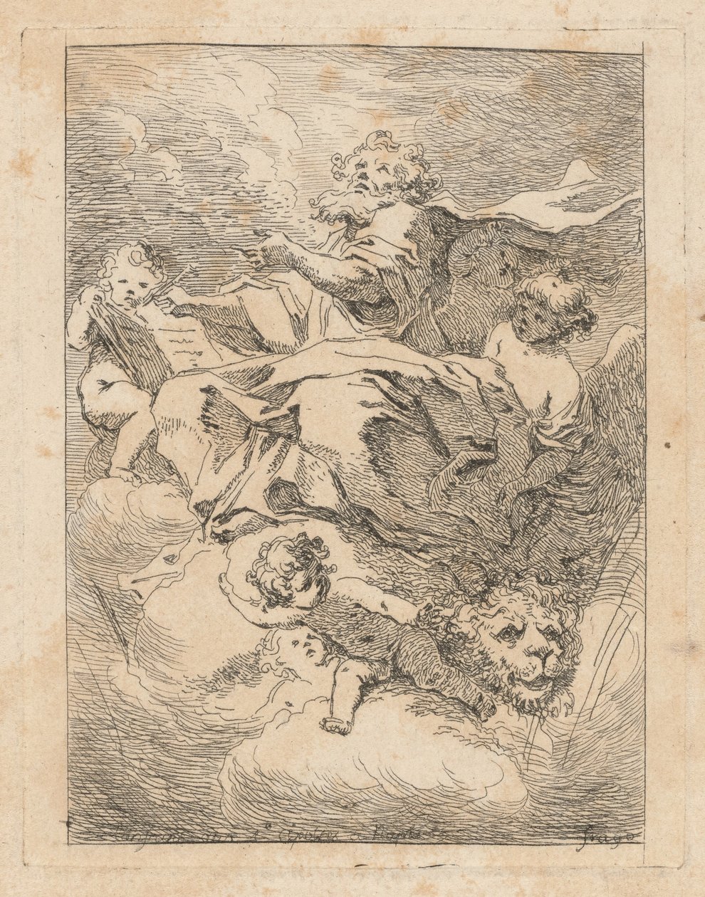 Svatý Marek od Jean Honoré Fragonard after Giovanni Lanfranco