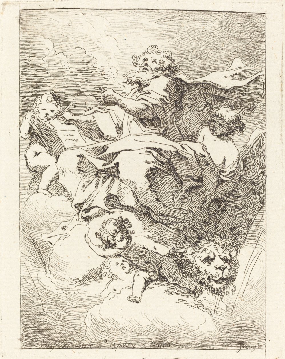 Svatý Marek od Jean Honoré Fragonard after Giovanni Lanfranco