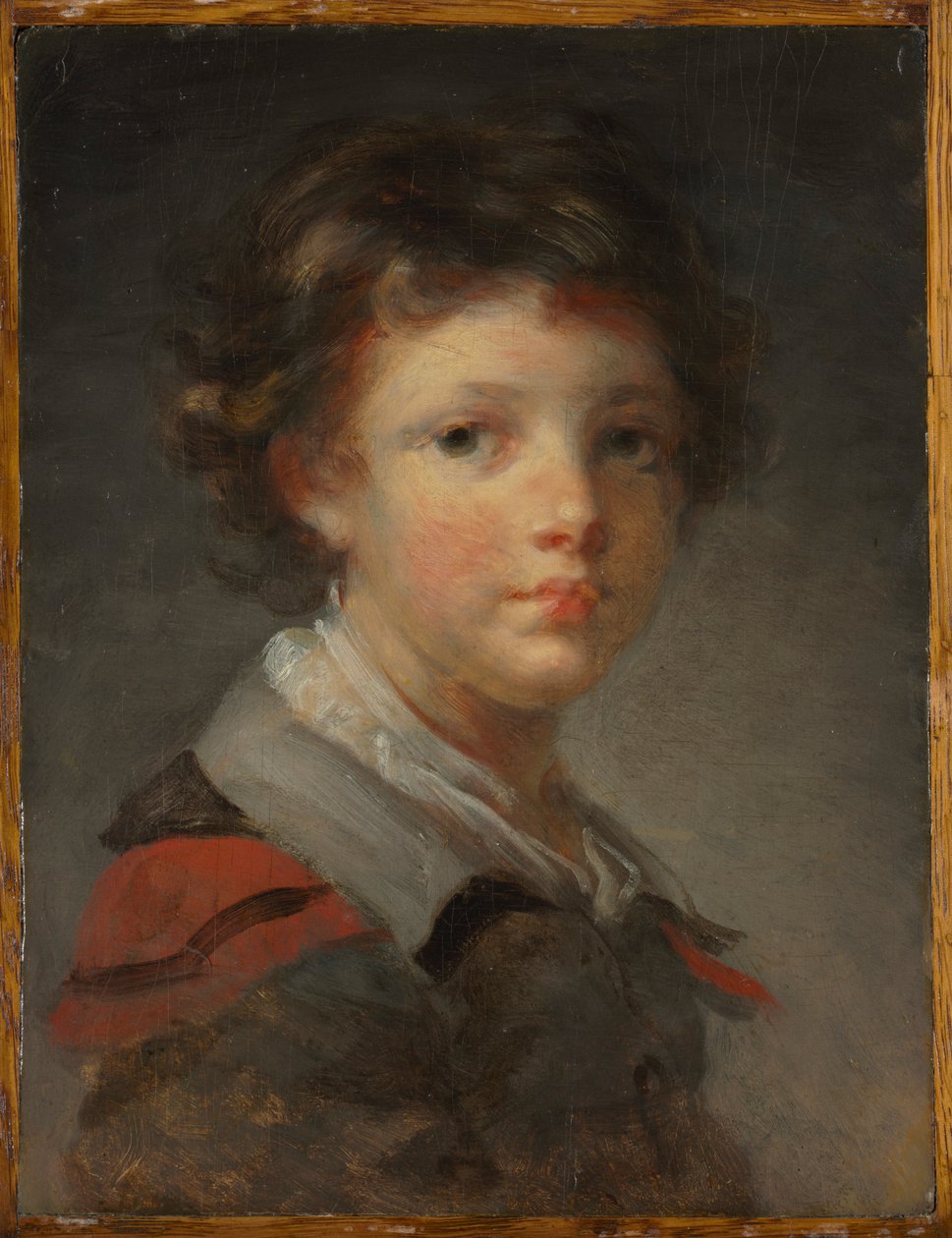 Chlapec v plášti s červenou podšívkou, 80. léta 18. století. od Jean Honore Fragonard