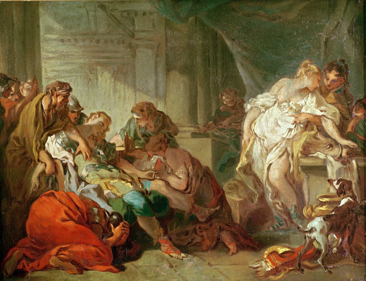 Antiochus a Stratonice od Jean Honore Fragonard