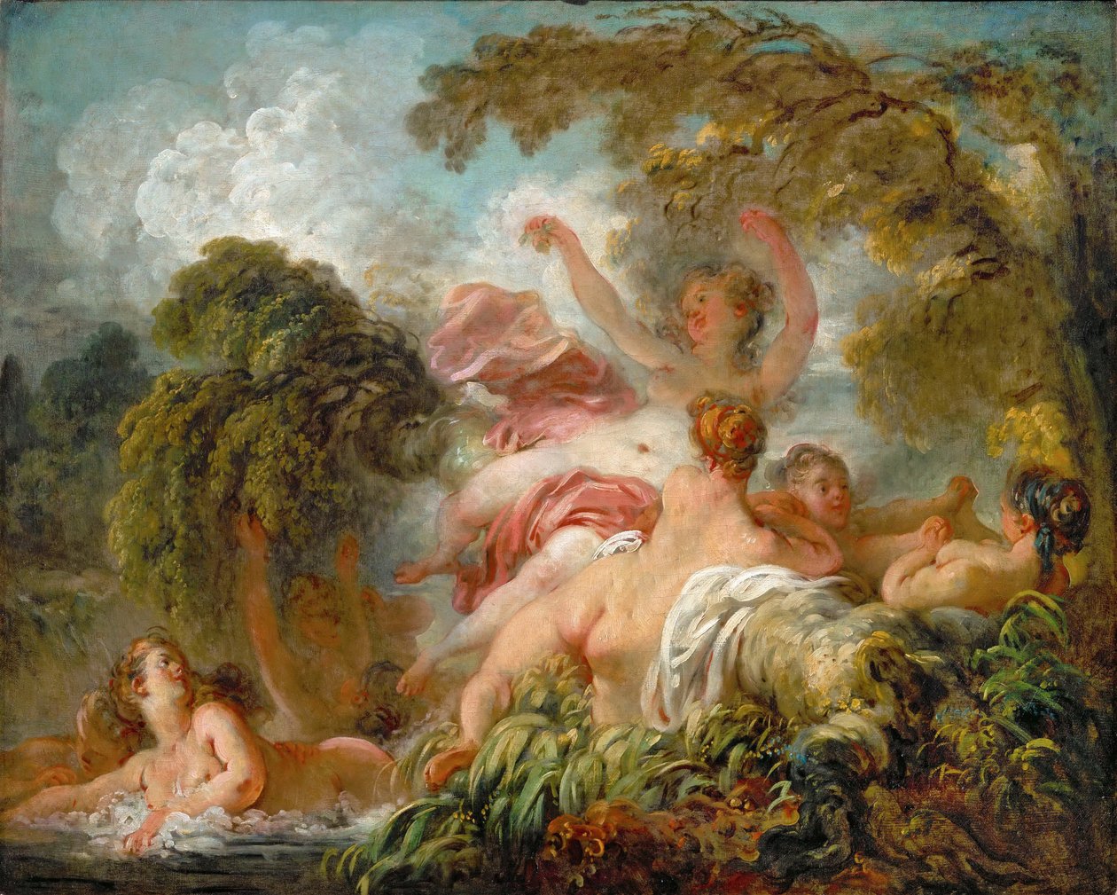 Koupající se od Jean Honore Fragonard