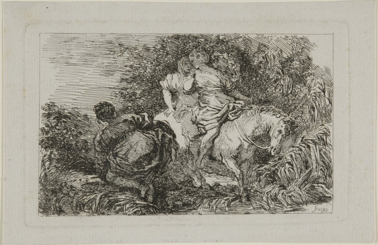 Cloelia a její společníci od Jean Honore Fragonard