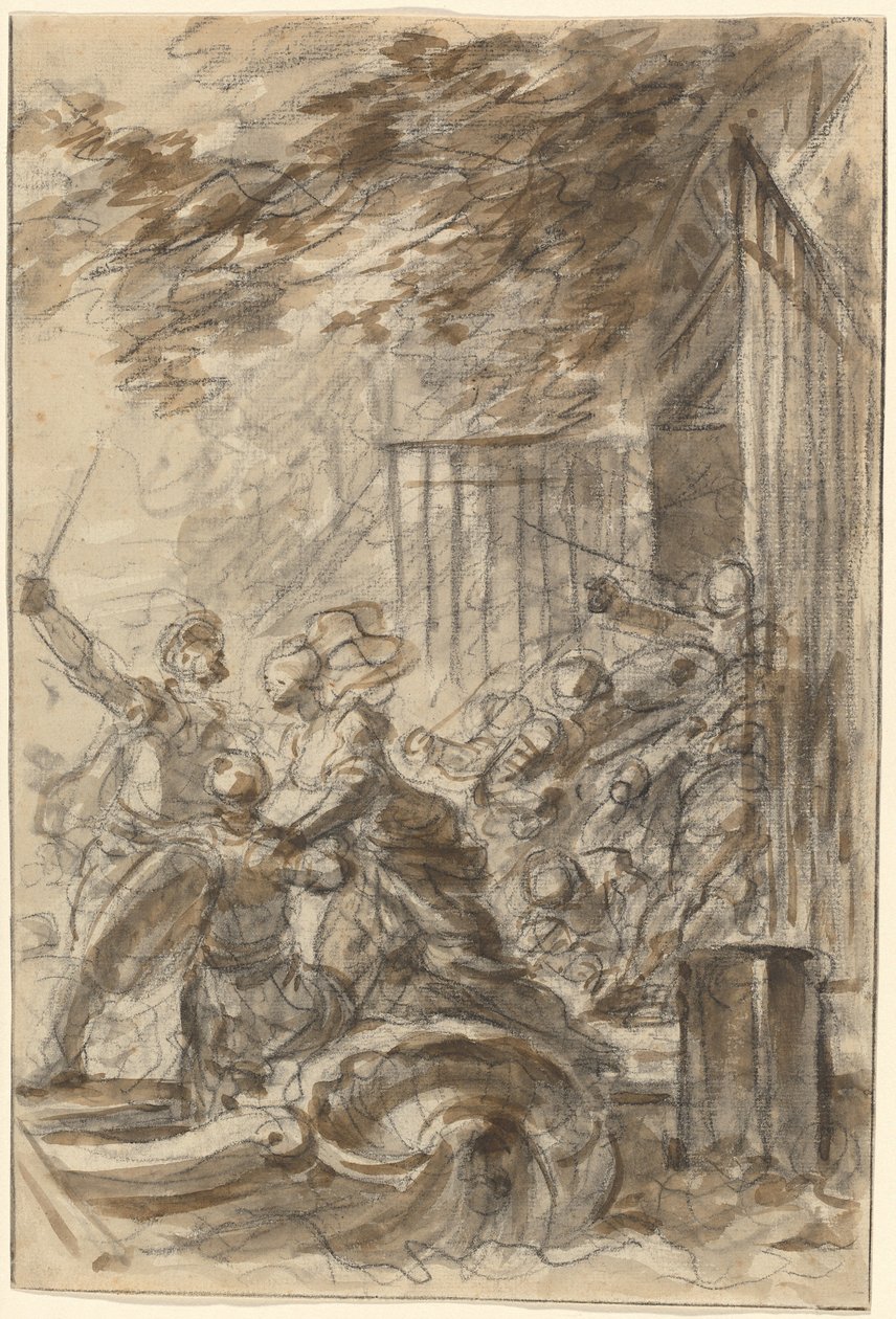 Isabella opouští svůj domov, aby následovala Odorica a jeho muže od Jean Honore Fragonard