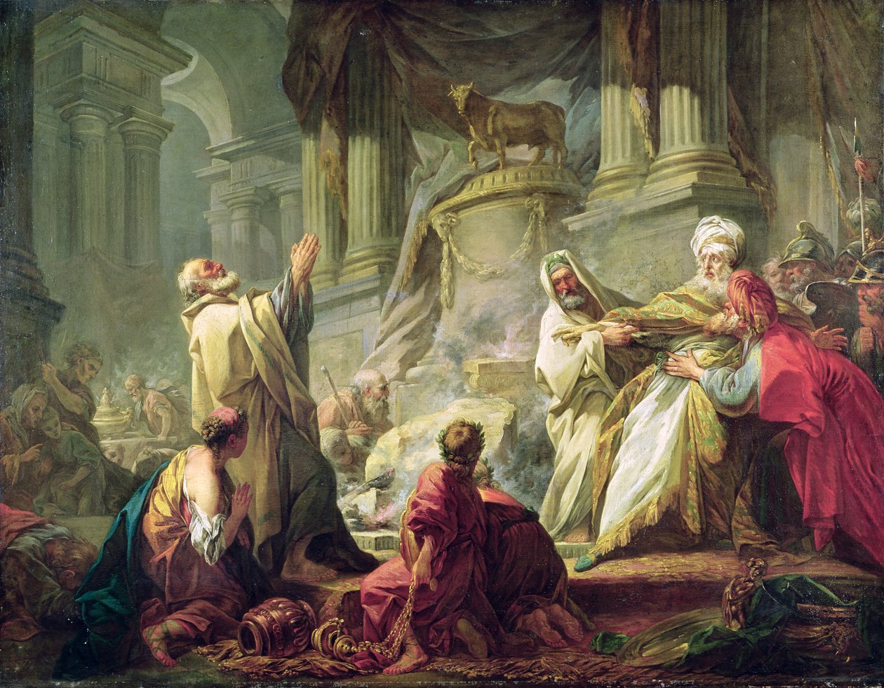 Jeroboam obětující zlatému teleti, 1752 od Jean Honore Fragonard