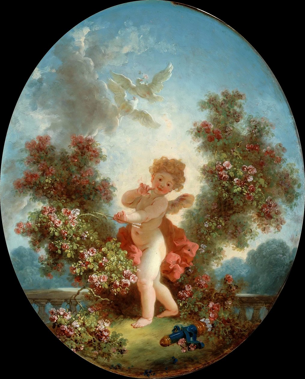 Amor jako strážce, c. 1780. od Jean Honore Fragonard