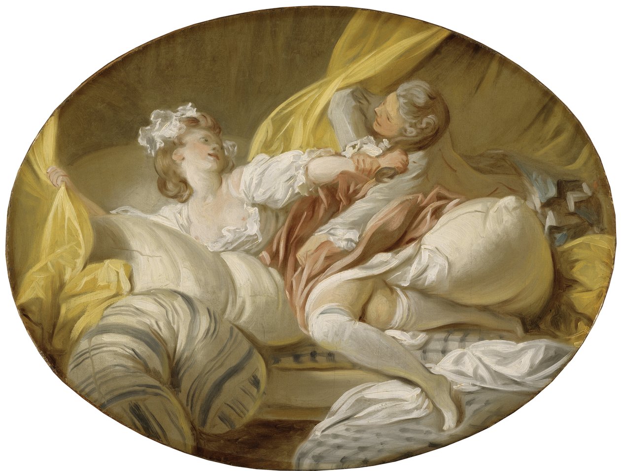 La resist inutile (Useless Resistance), od Fragonarda, Jean Honore (1732-1806). Olej na plátně. Rozměr: 45 x 60,5 cm. Národní muzeum Stockholm od Jean Honore Fragonard