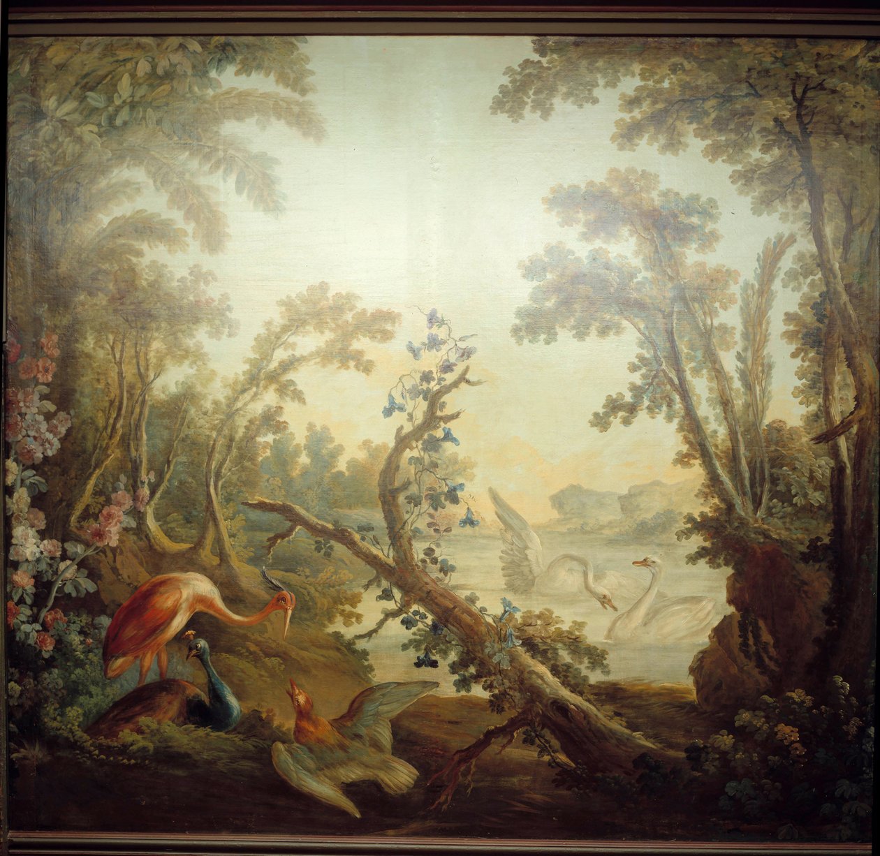 Marteau salonek znamení: labutí krajina. Jean Baptiste Huet (1745-1811) a Jean Honore Fragonard (1732-1806) od Jean Honore Fragonard