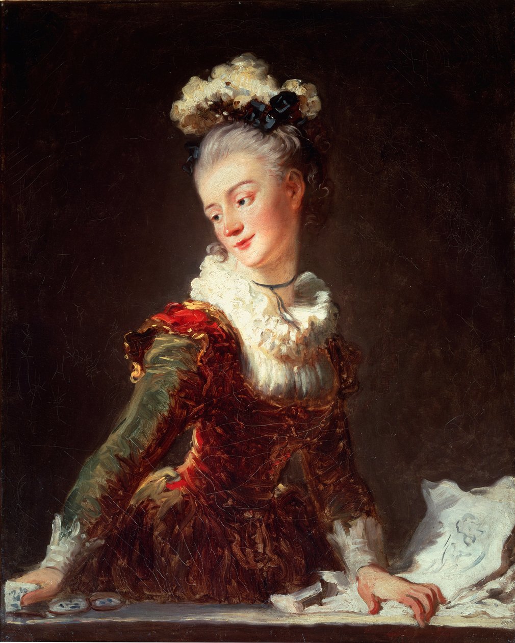 Portrét Marie Madeleine Guimard, první tanečnice opery, kolem roku 1769 (olej na plátně) od Jean Honore Fragonard