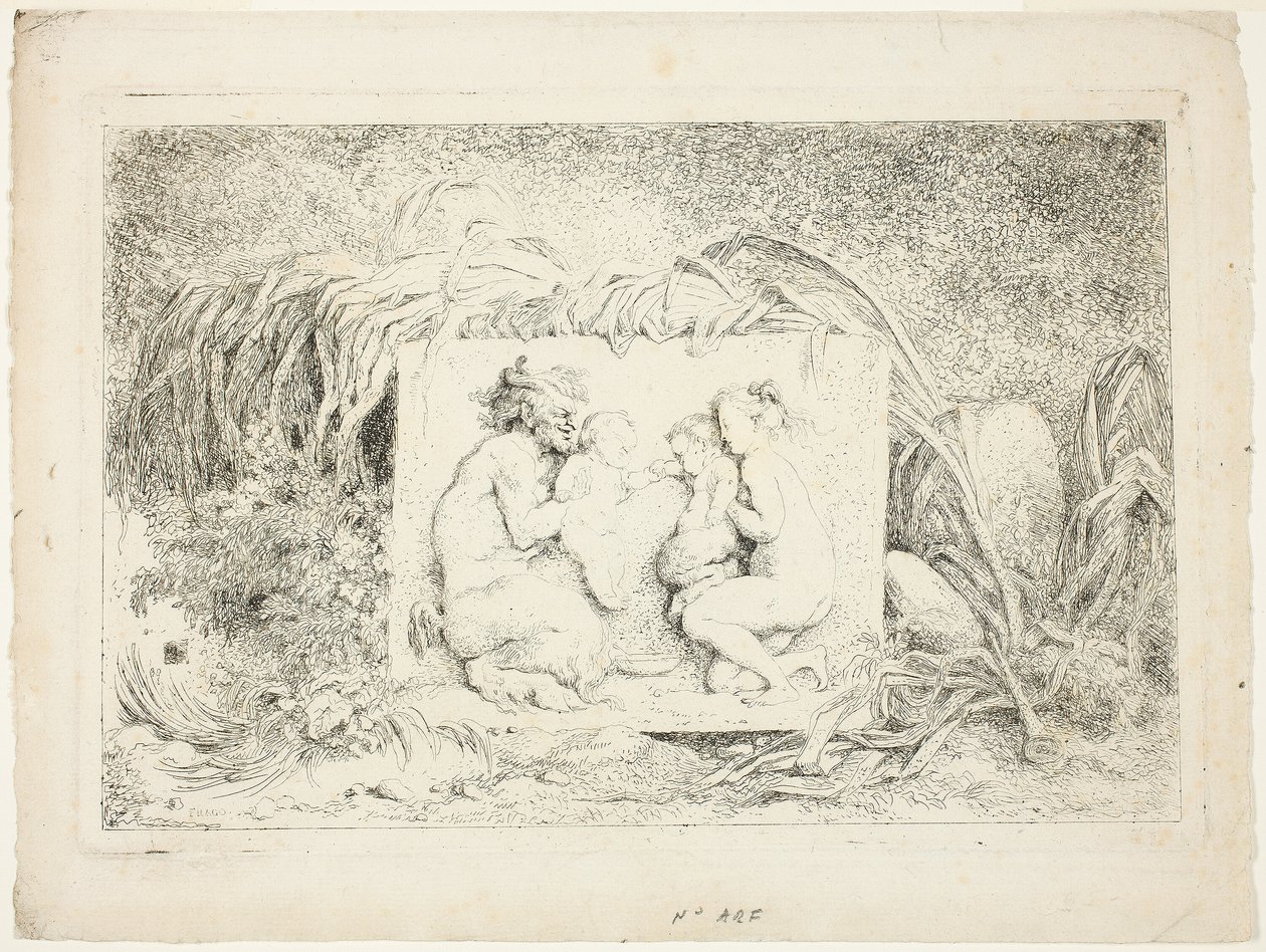 Satyrové tančí, z knihy Bakchanálie aneb Satyrské hry od Jean Honore Fragonard