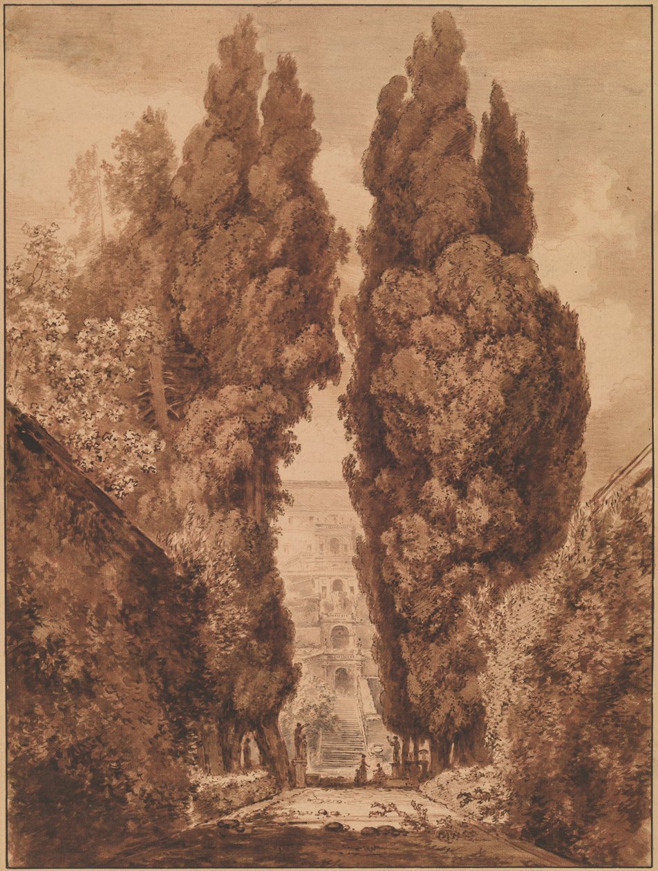 Alej cypřišů ve Villa d