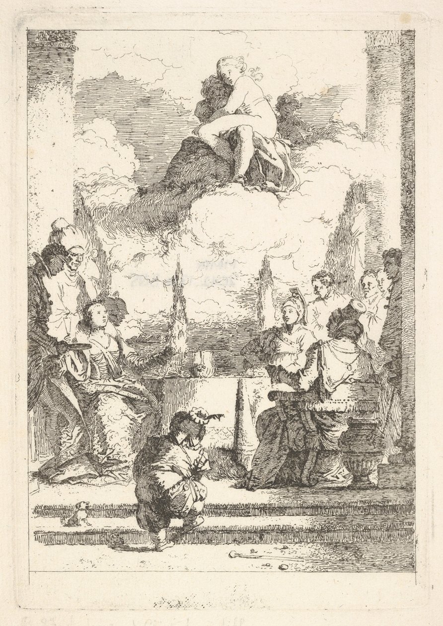 Banket Antonína a Kleopatry, ca. 1764. od Jean Honore Fragonard