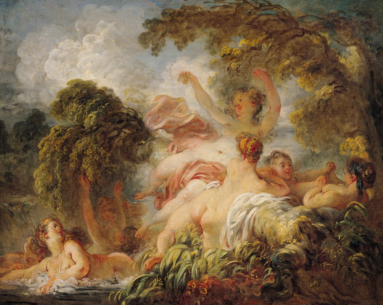 Koupající se, asi 1765 od Jean-Honore Fragonard