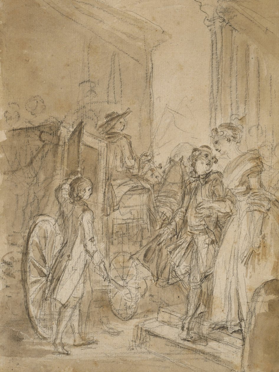Odjezd autobusem od Jean Honore Fragonard
