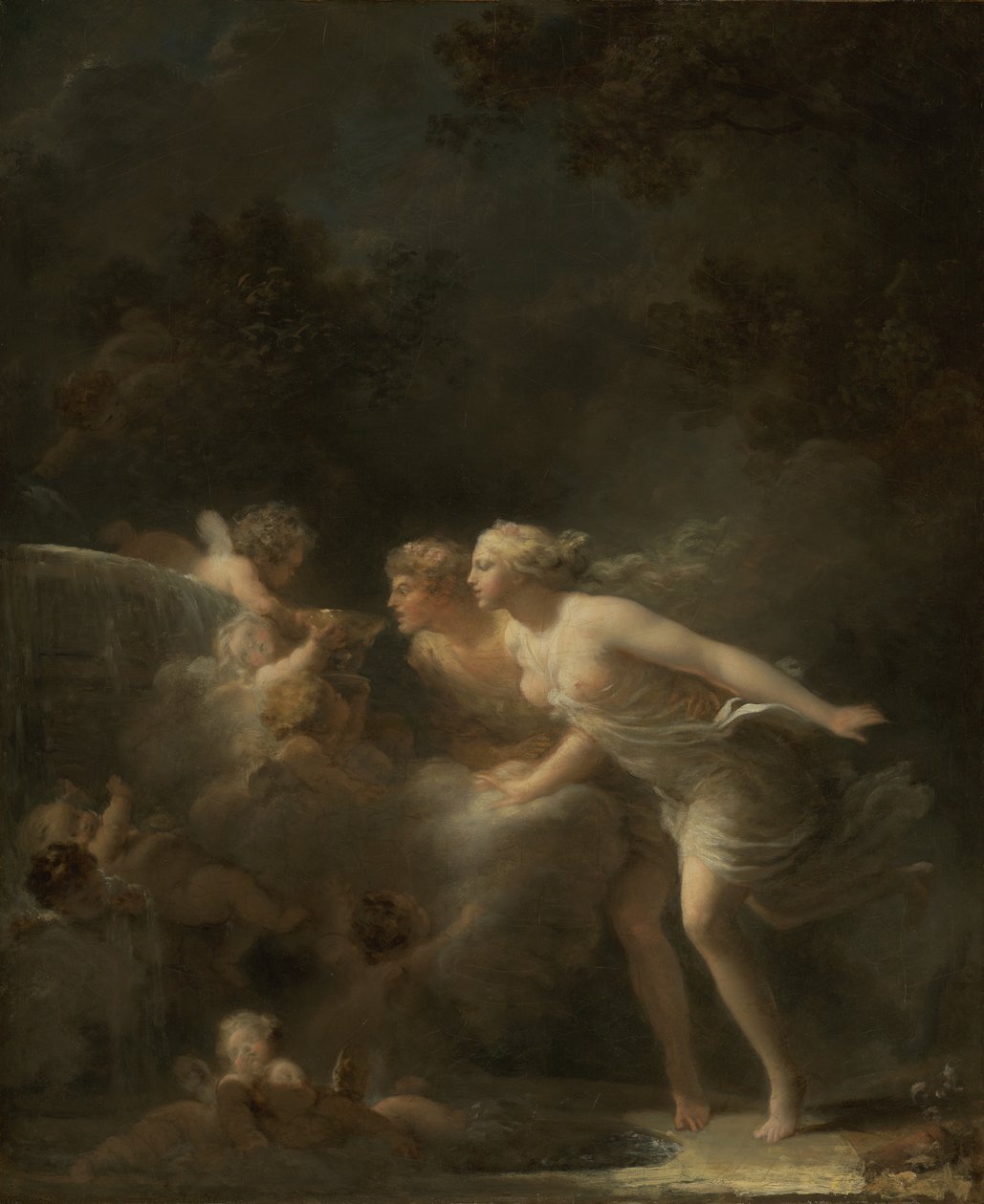 Fontána lásky, kolem roku 1785 (olej na plátně) od Jean Honore Fragonard