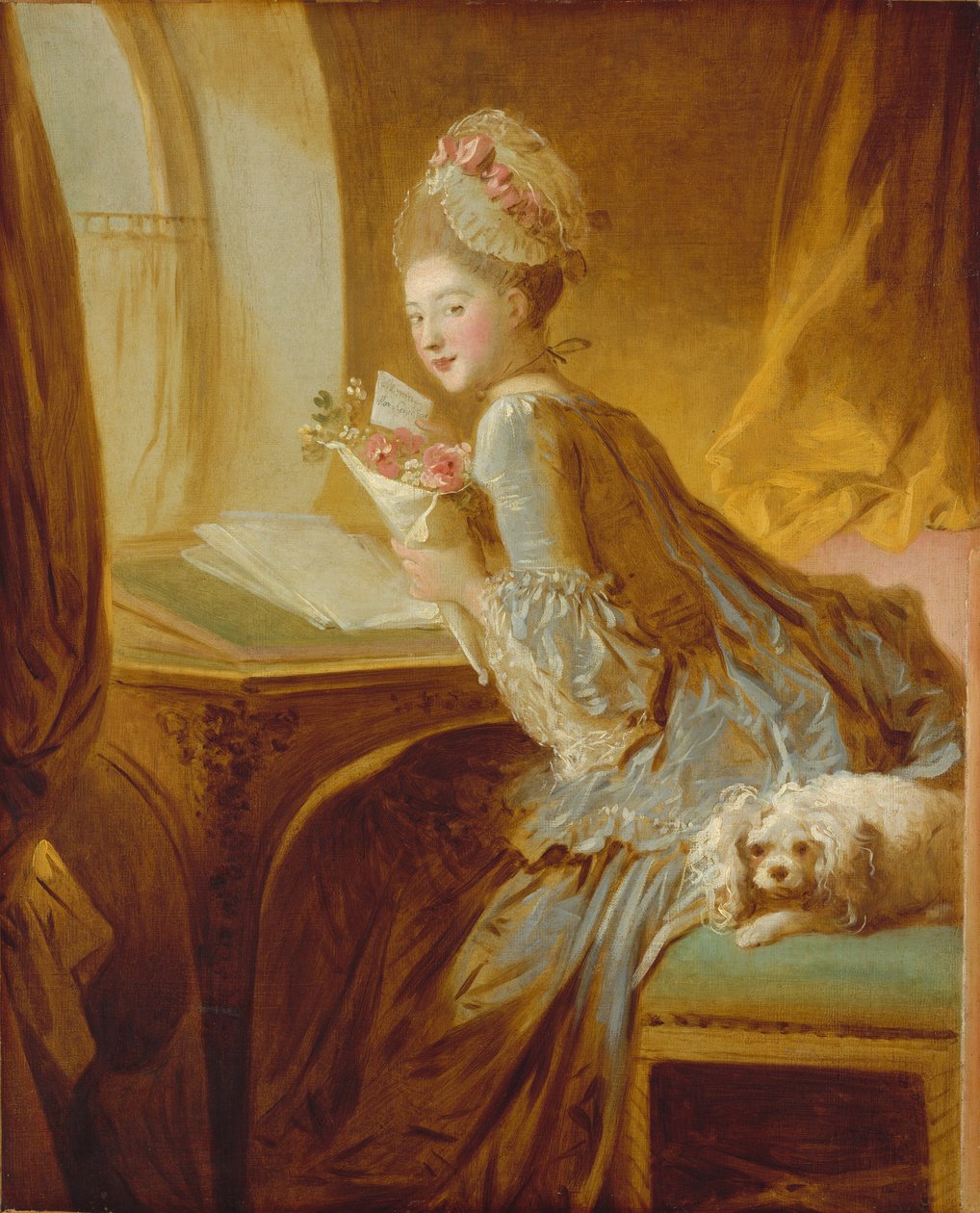 Milostný dopis, cca 1770 (olej na plátně) od Jean Honore Fragonard