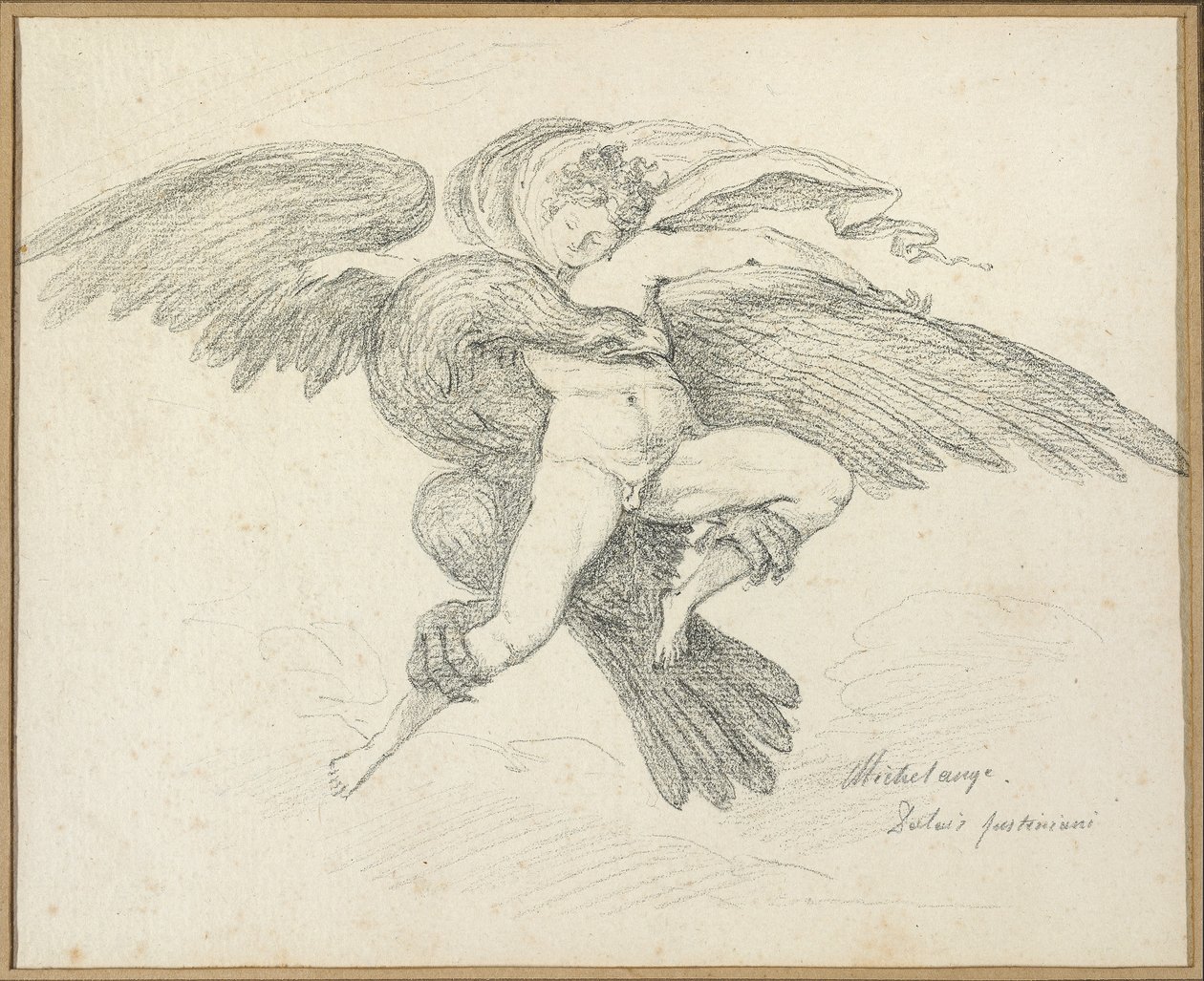 Znásilnění Ganymeda, po Michelangelovi od Jean Honore Fragonard