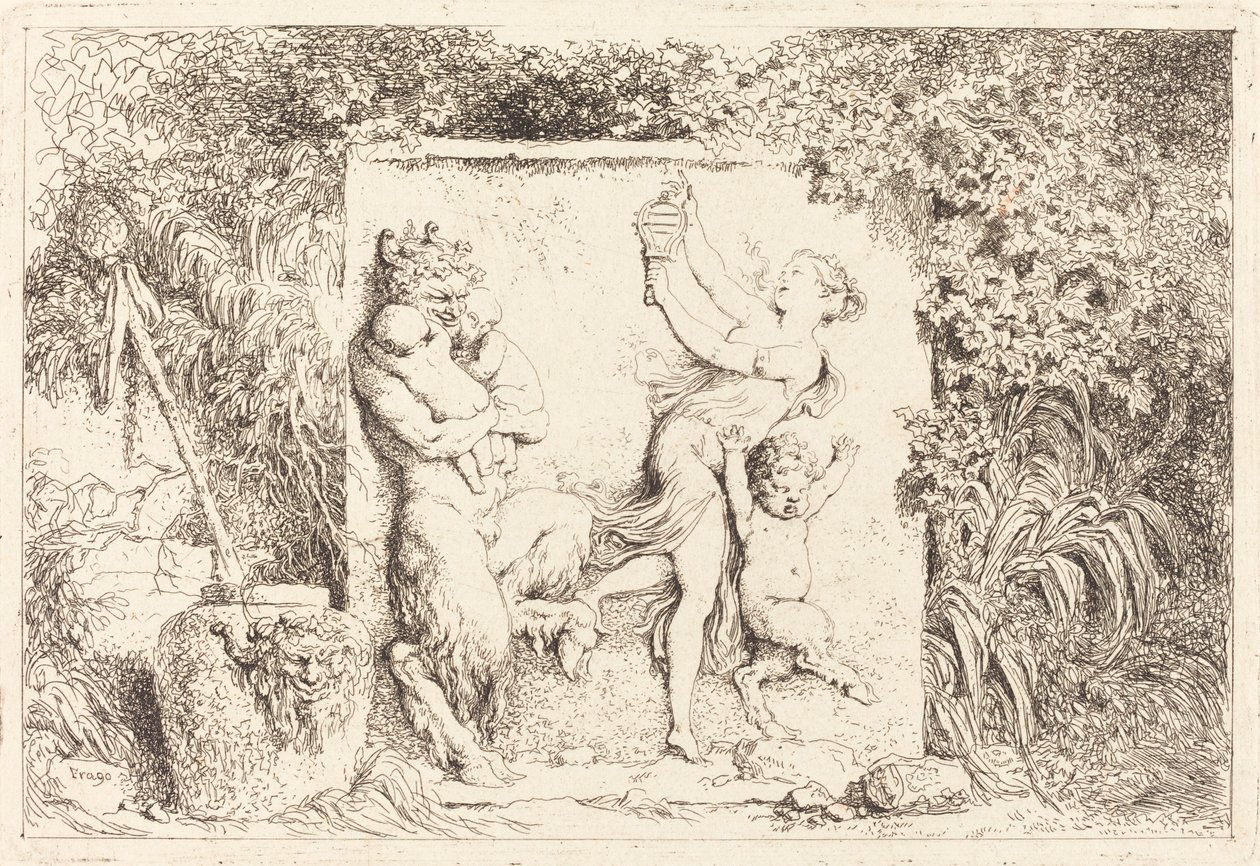 Tanec satyrů od Jean Honore Fragonard
