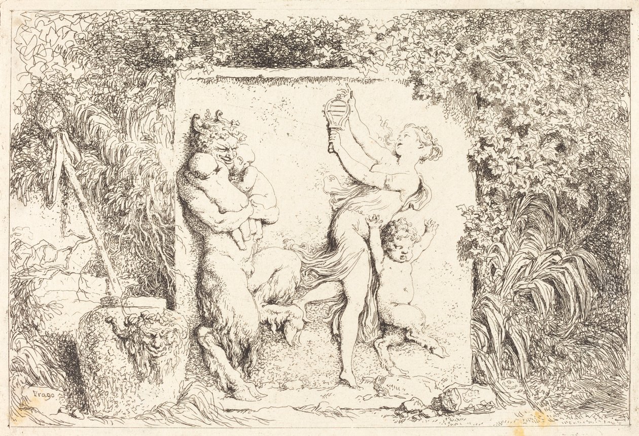 Tanec satyrů od Jean Honore Fragonard