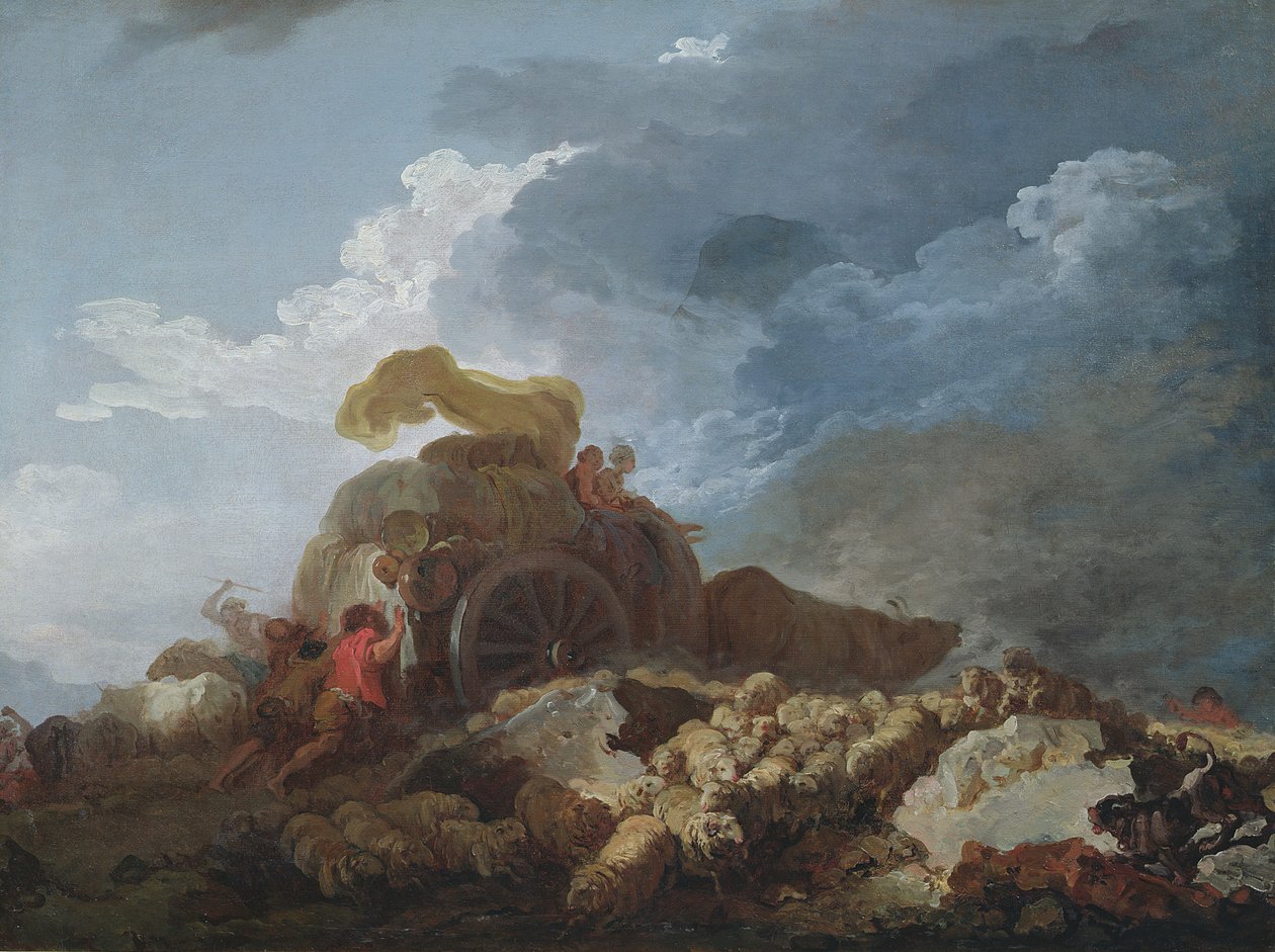 Bouře, kolem roku 1759 od Jean Honore Fragonard