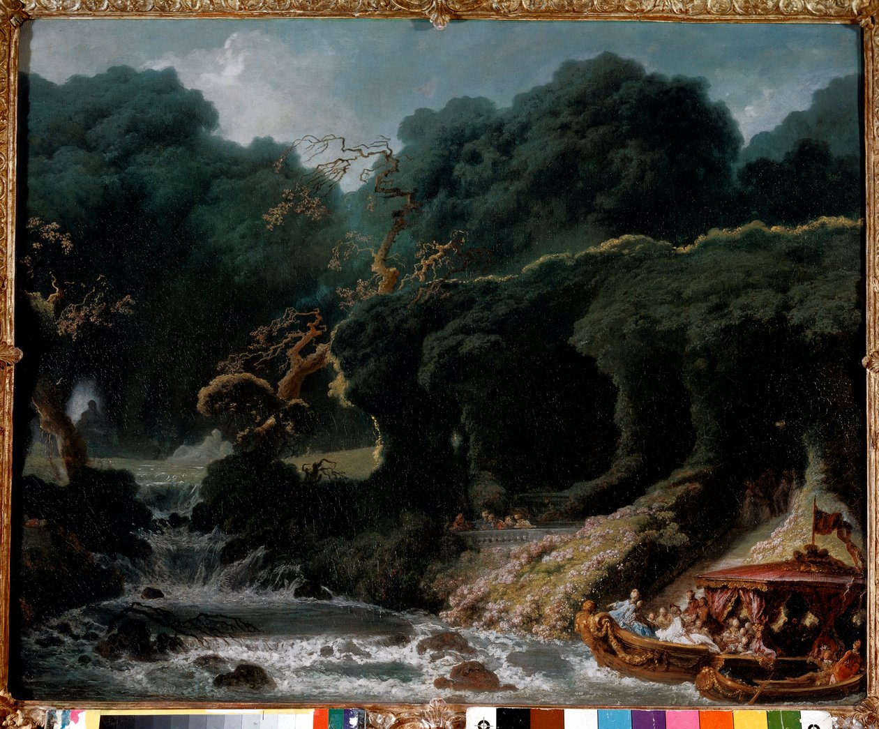 Večírek v Rambouillet nazval ostrov lásky. Obraz Jean Honore Fragonard (1732-1806) od Jean Honore Fragonard