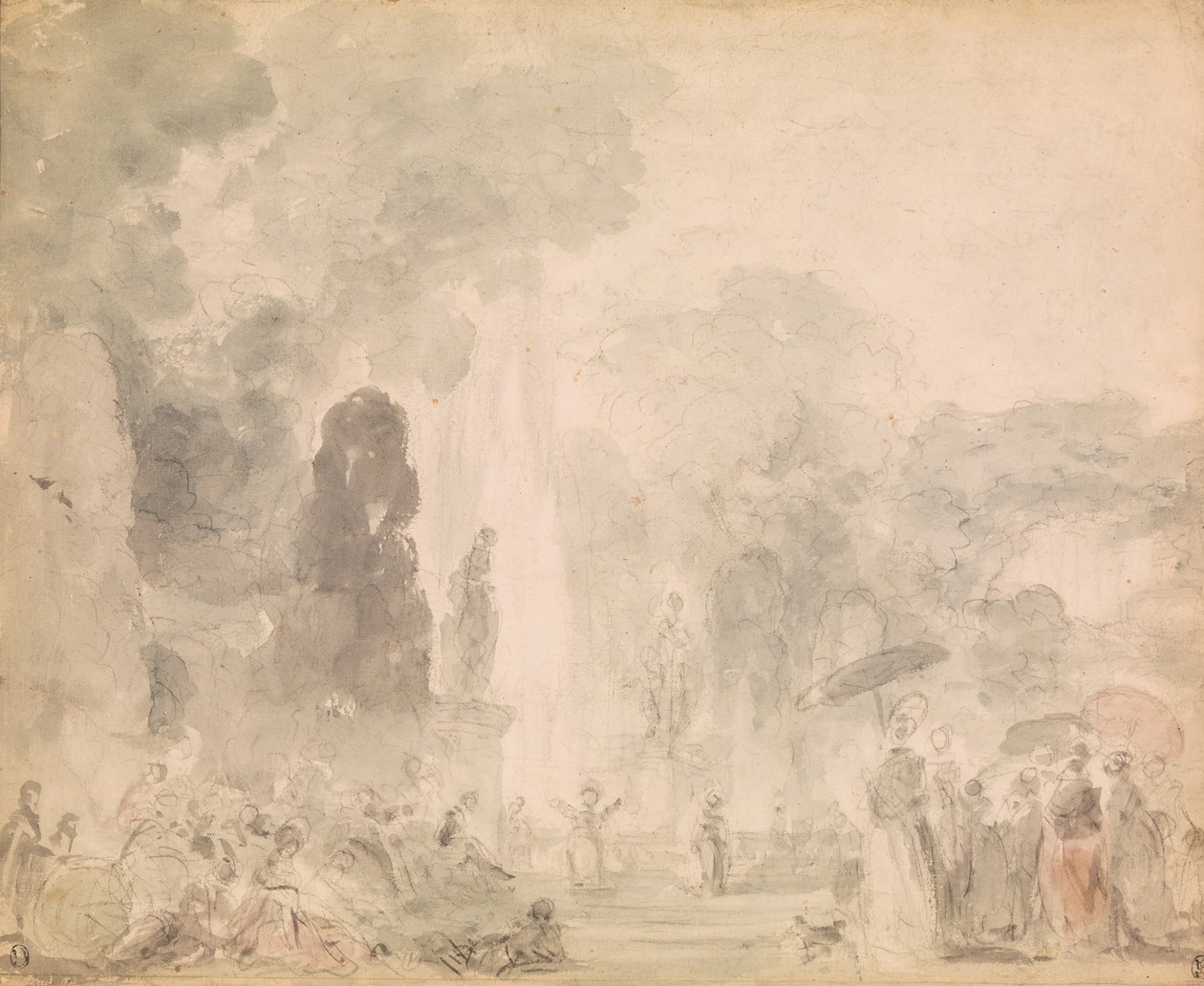 Pohled do parku, konec 70. let 18. století. od Jean Honore Fragonard