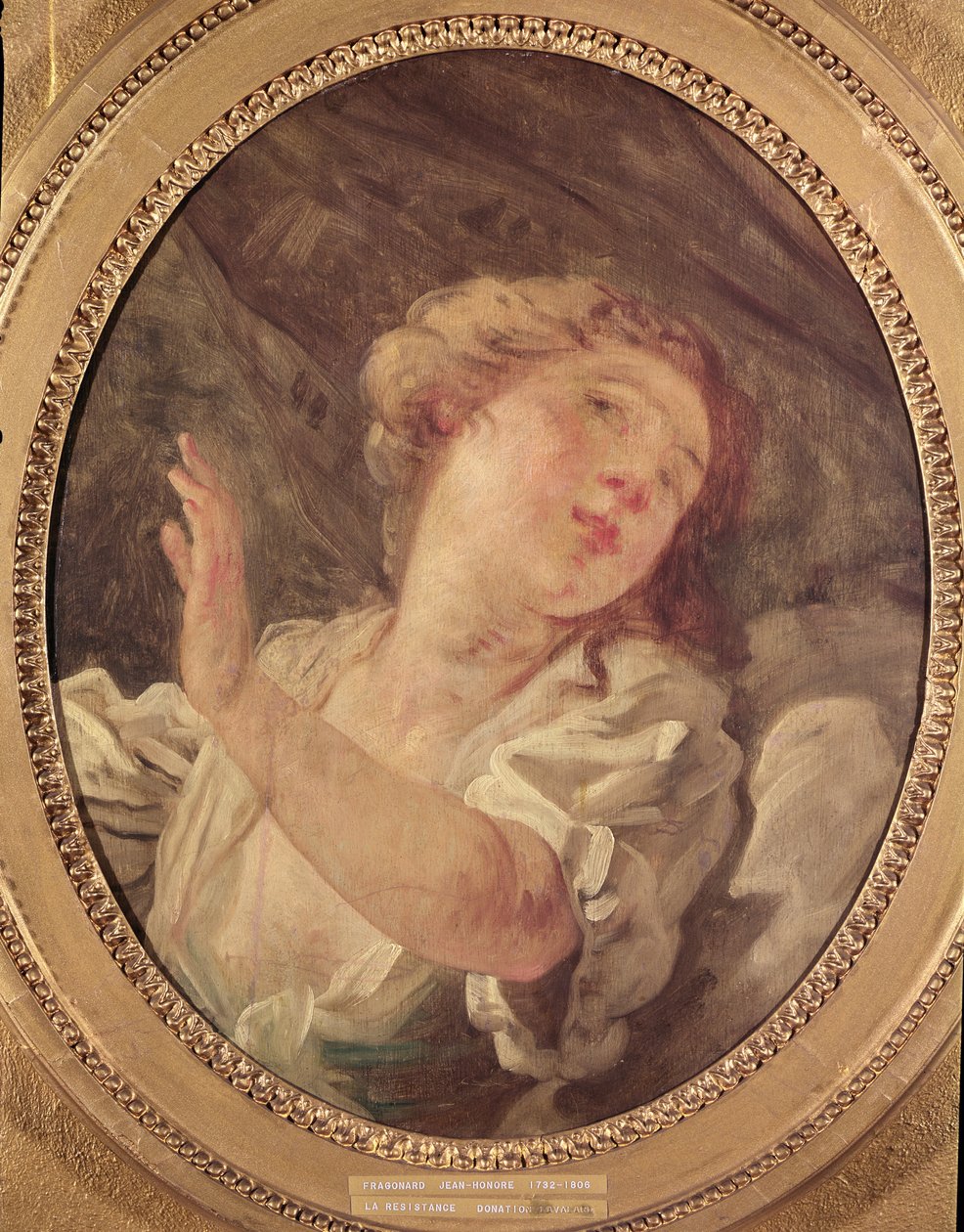 Mladá žena se odvrací nebo La Resistance od Jean Honore Fragonard