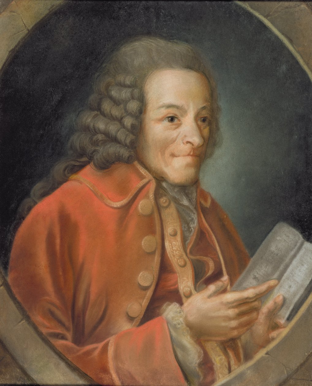 Portrét Voltaira (1694-1778) od Jean Huber