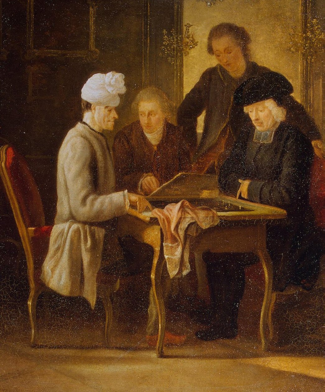 Voltaire v šachu od Jean Huber