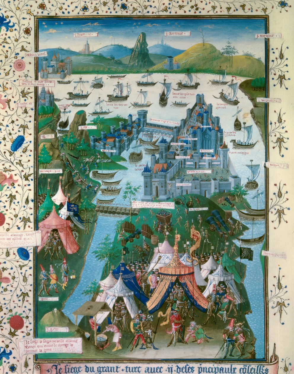 Muhammad II: Obléhání (chycení nebo pád) Konstantinopole osmanskými Turky Mohameda II. od Jean I Le Tavernier