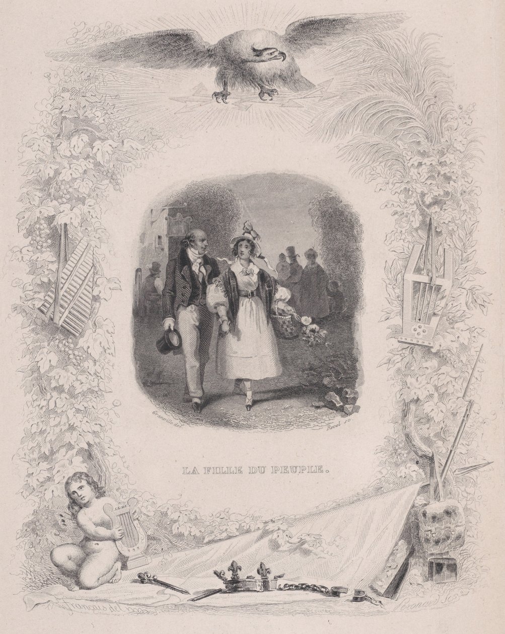 Dcera lidu z Bérangerových písní, 1829. od Jean Ignace Isidore Gérard