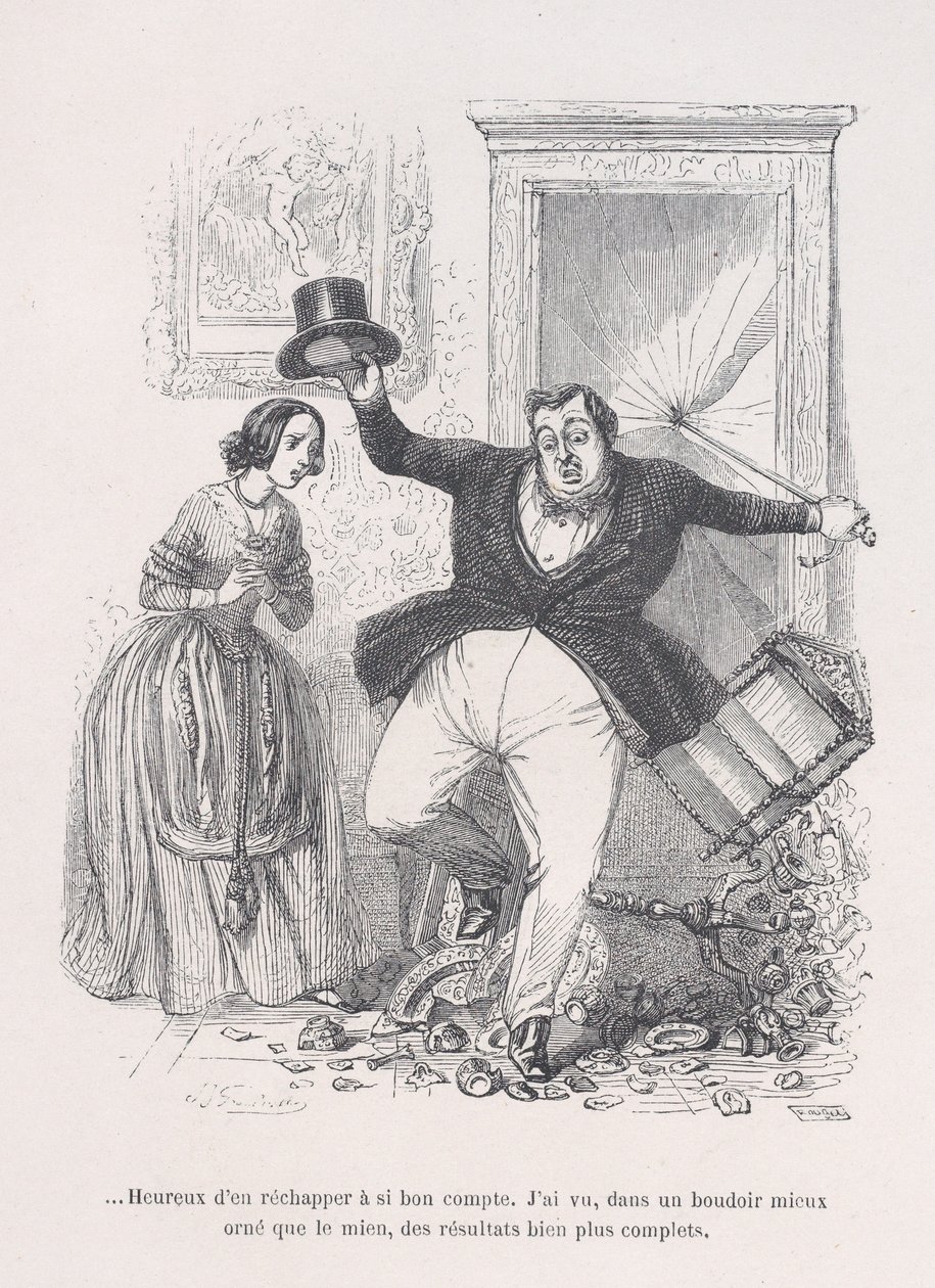 ...Rád to vyvázne tak levně. z Malé bídy lidského života, 1843. od Jean Ignace Isidore Gérard