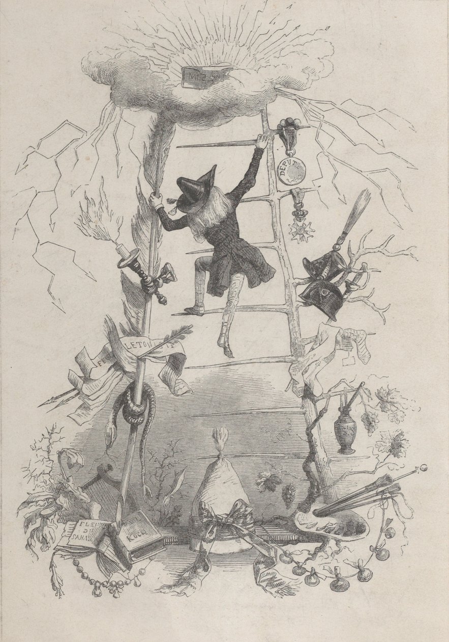 Ilustrace v Jerome Paturot, Louis Reybaud, Paříž, 1846, ca. 1846. od Jean Ignace Isidore Gérard