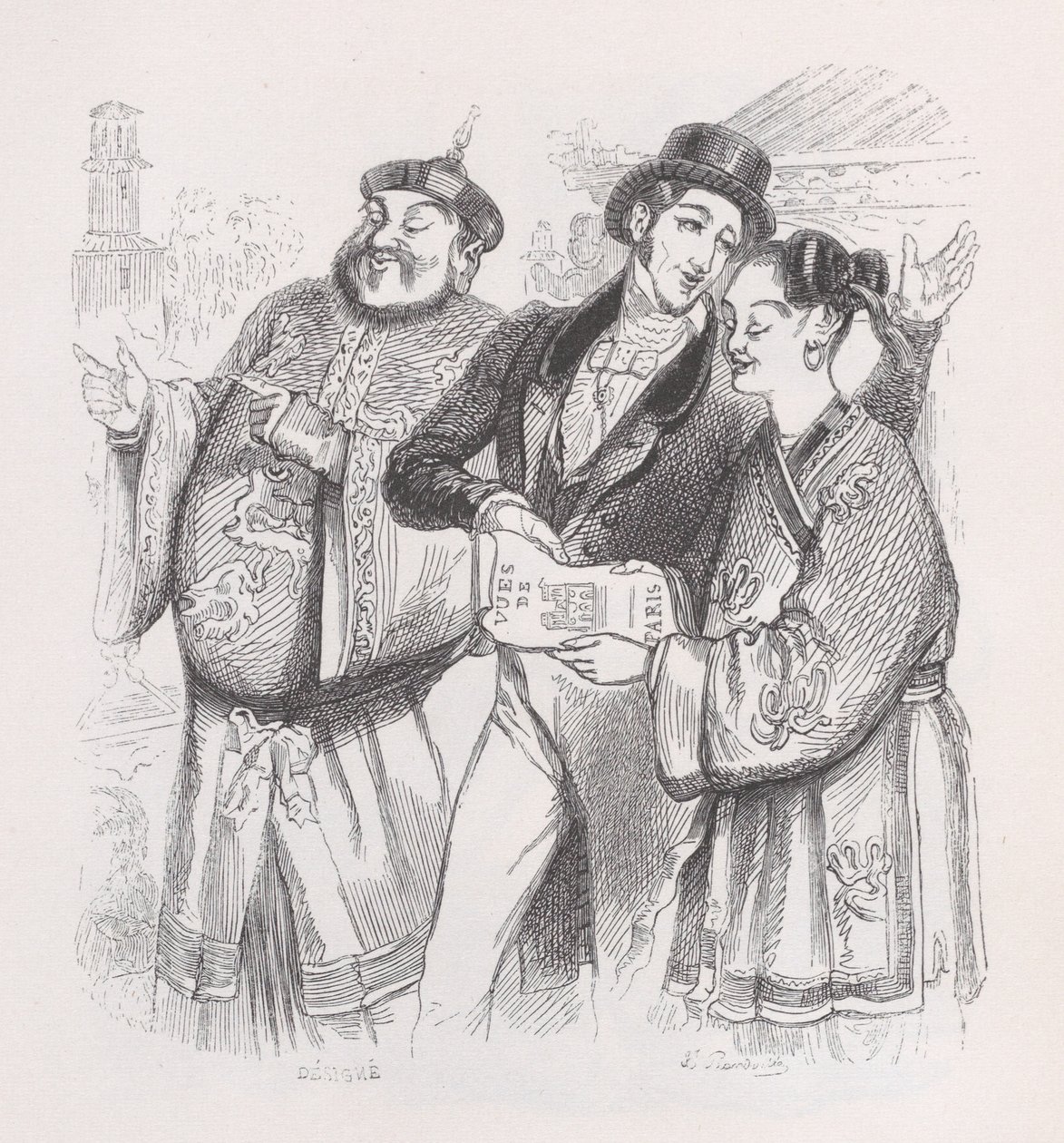 Jean of Paris z The Complete Works of Béranger, 1836. od Jean Ignace Isidore Gérard