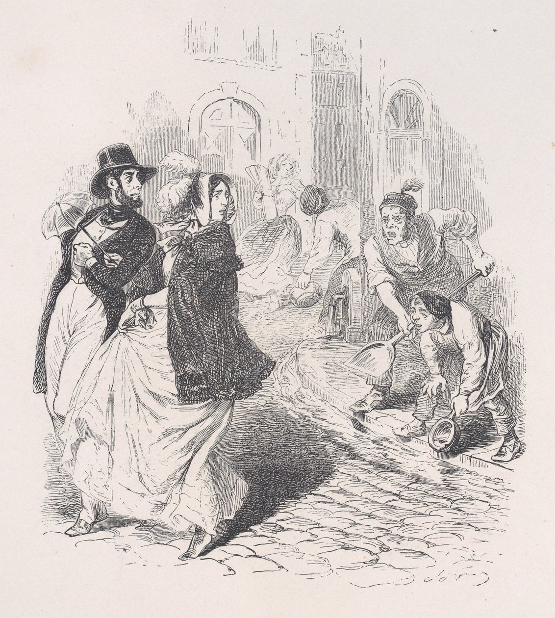 Jen všude jsou vodovodní kohoutky, konve jakéhokoli tvaru, lopaty a hrnce jakékoli velikosti..., 1843. od Jean Ignace Isidore Gérard