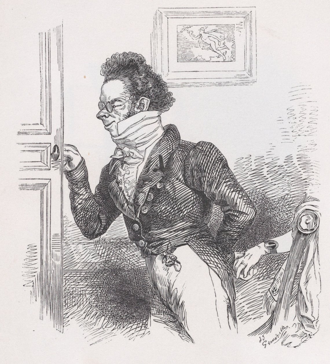 Robin, přítel z The Complete Works of Béranger, 1836. od Jean Ignace Isidore Gérard
