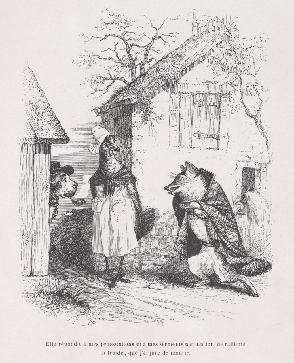 Odpověděla na mé protesty a přísahy posměšným tónem tak chladným, že jsem přísahal..., ca. 1837-47. od Jean Ignace Isidore Gérard