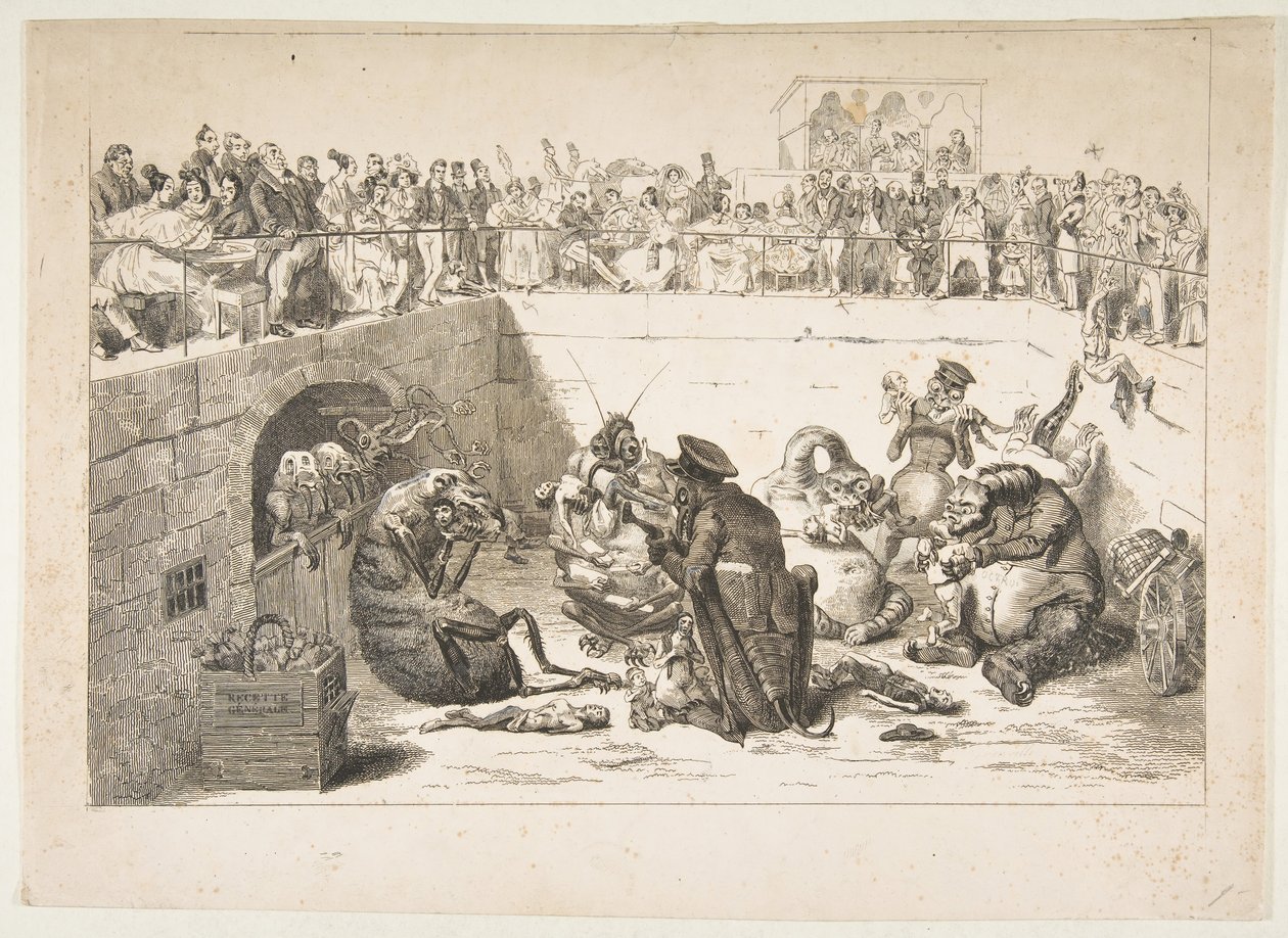 The People Delived to the Vampire Taxes, květen 1833 od Jean Ignace Isidore Gérard