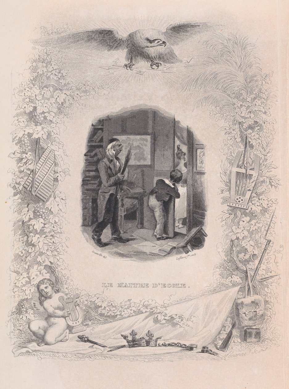 Školník z Bérangerových písní, 1829. od Jean Ignace Isidore Gérard