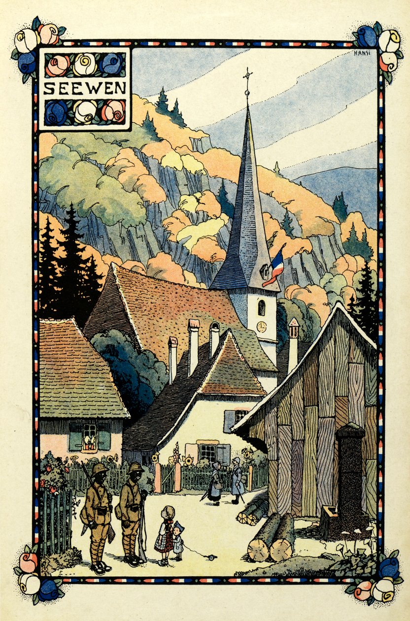 Ráj trikolóry: Seewen 1918 od Jean Jacques (1873 1951) Waltz