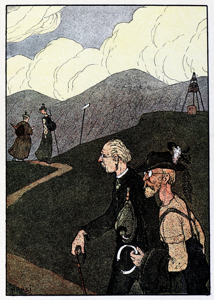 Vogesen Bilder (obrázky Vogéz); promenáda sur les cretes od Jean Jacques (1873 1951) Waltz