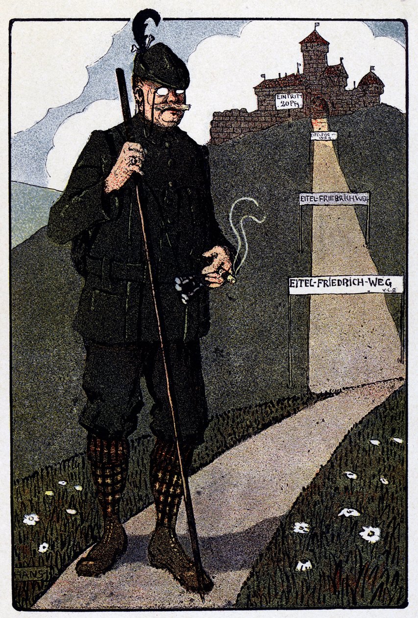 Vogesen Bilder (obrázky Vogéz) ; Hrad Horní Koenigsbourg po restaurování Němci od Jean Jacques (1873 1951) Waltz