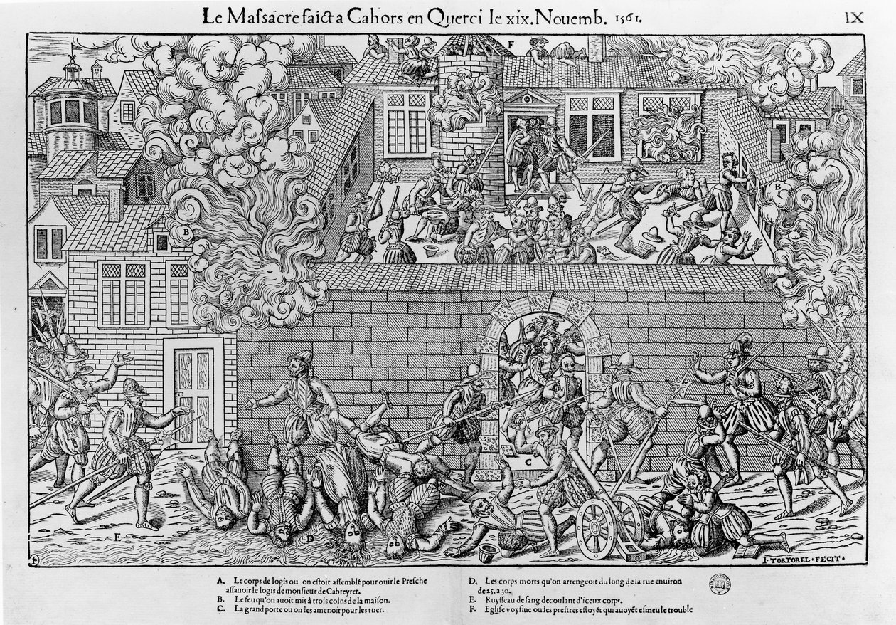 Masakr v Cahors od Jean Jacques (after) Perrissin