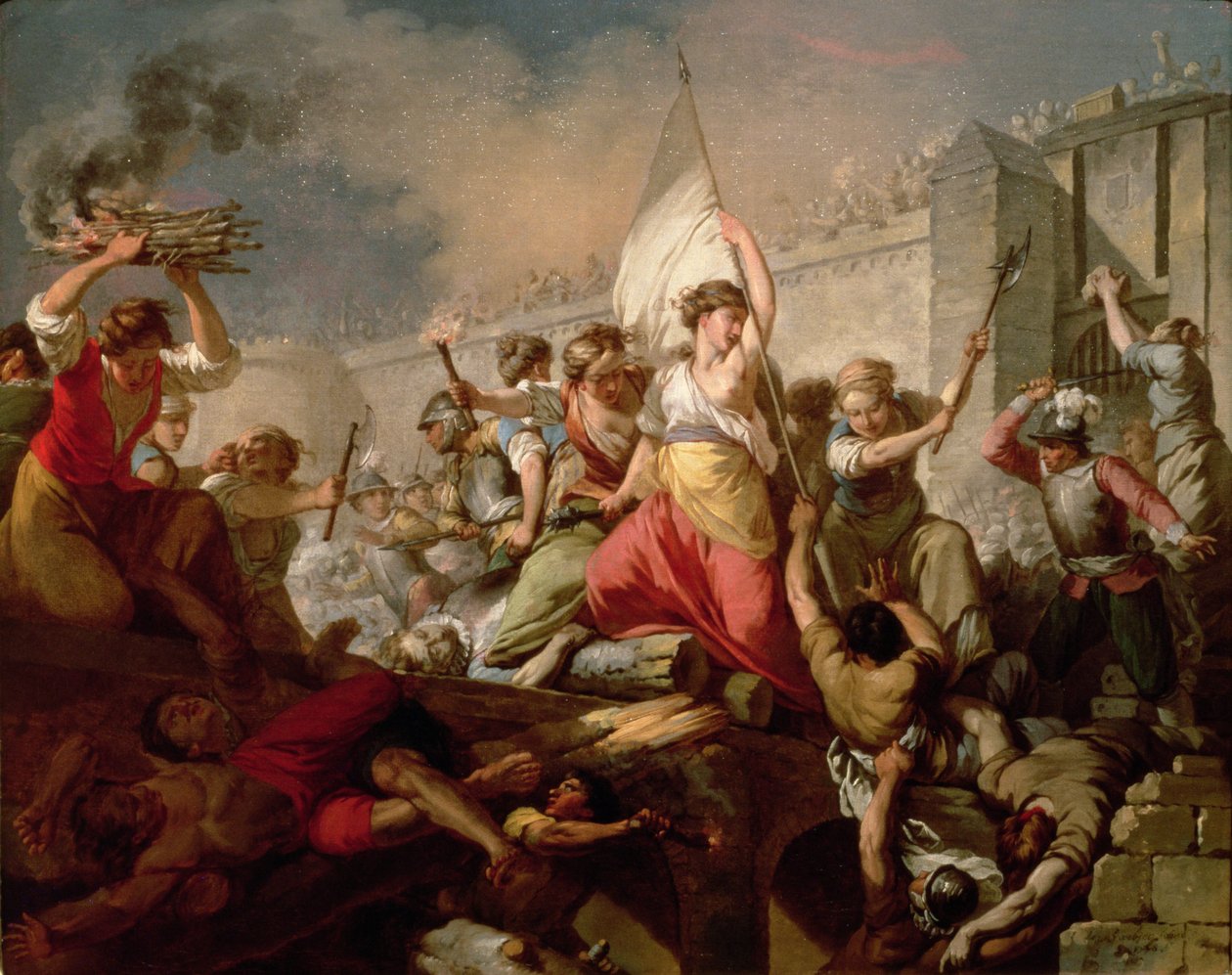Jeanne Hachette při obléhání Beauvais v roce 1472, 1778 od Jean Jacques Francois Le Barbier