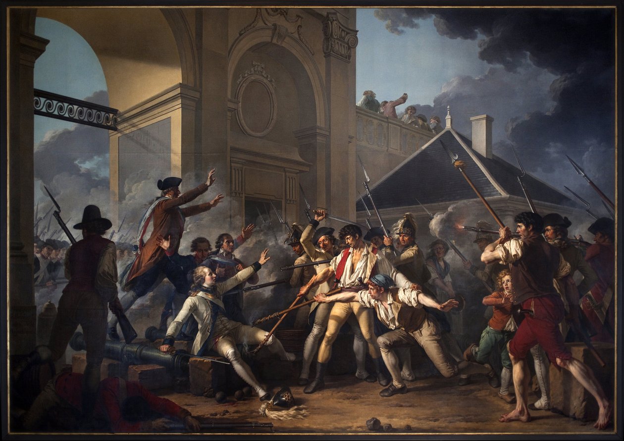 Heroic Courage of the Young Desilles, 1791 od Jean Jacques Francois Le Barbier