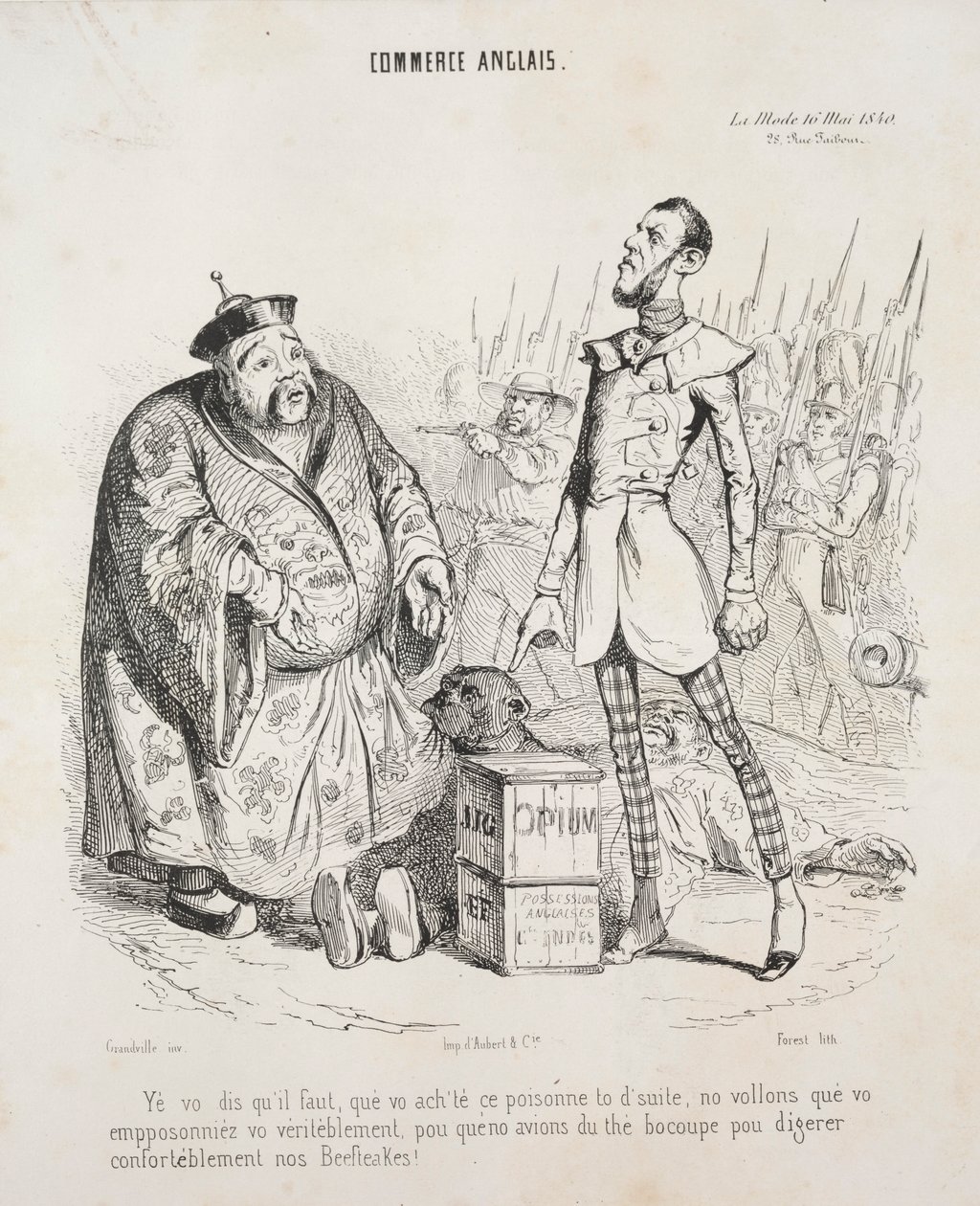 Anglický obchod. Yé vo dit qu’il faut, že vo koupil tento jed, aby ho následoval..., 1840. od Jean Jacques Grandville