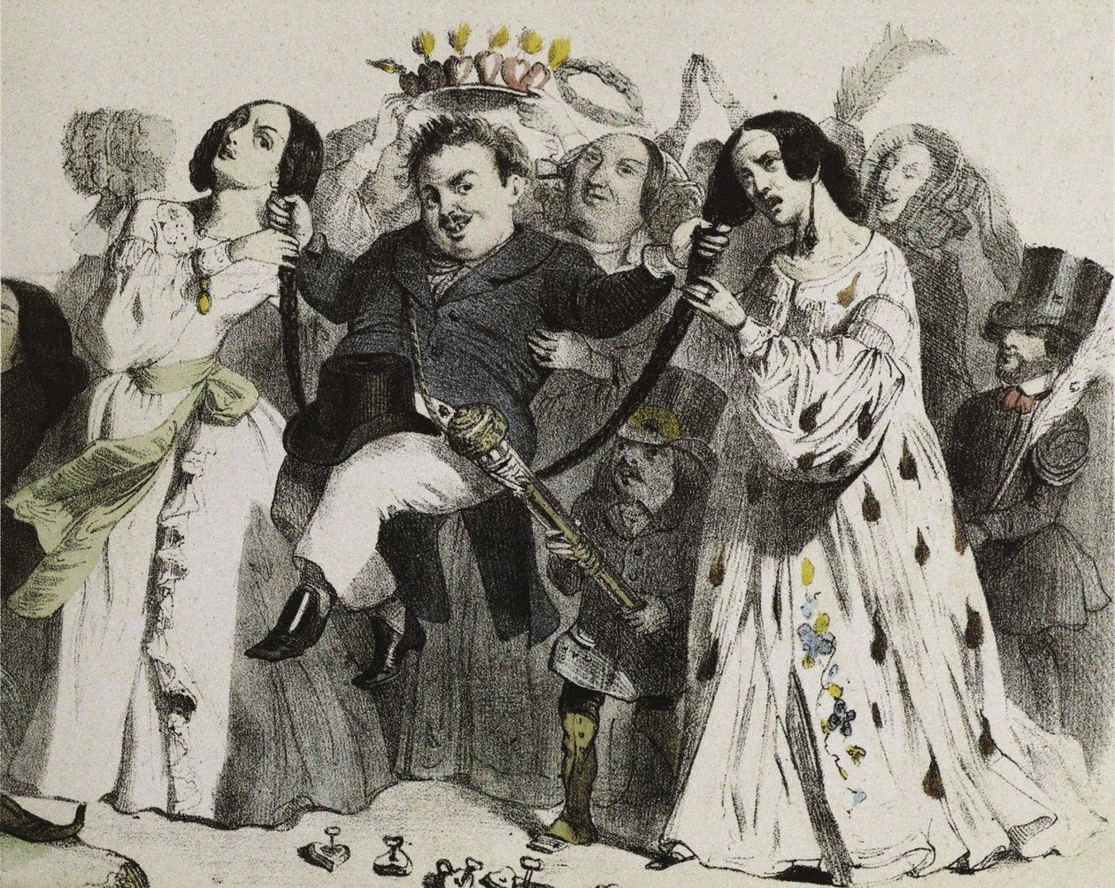 Honoré de Balzac, nejplodnější z našich autorů, podporovaný a korunovaný ženami, 1839. od Jean Jacques Grandville