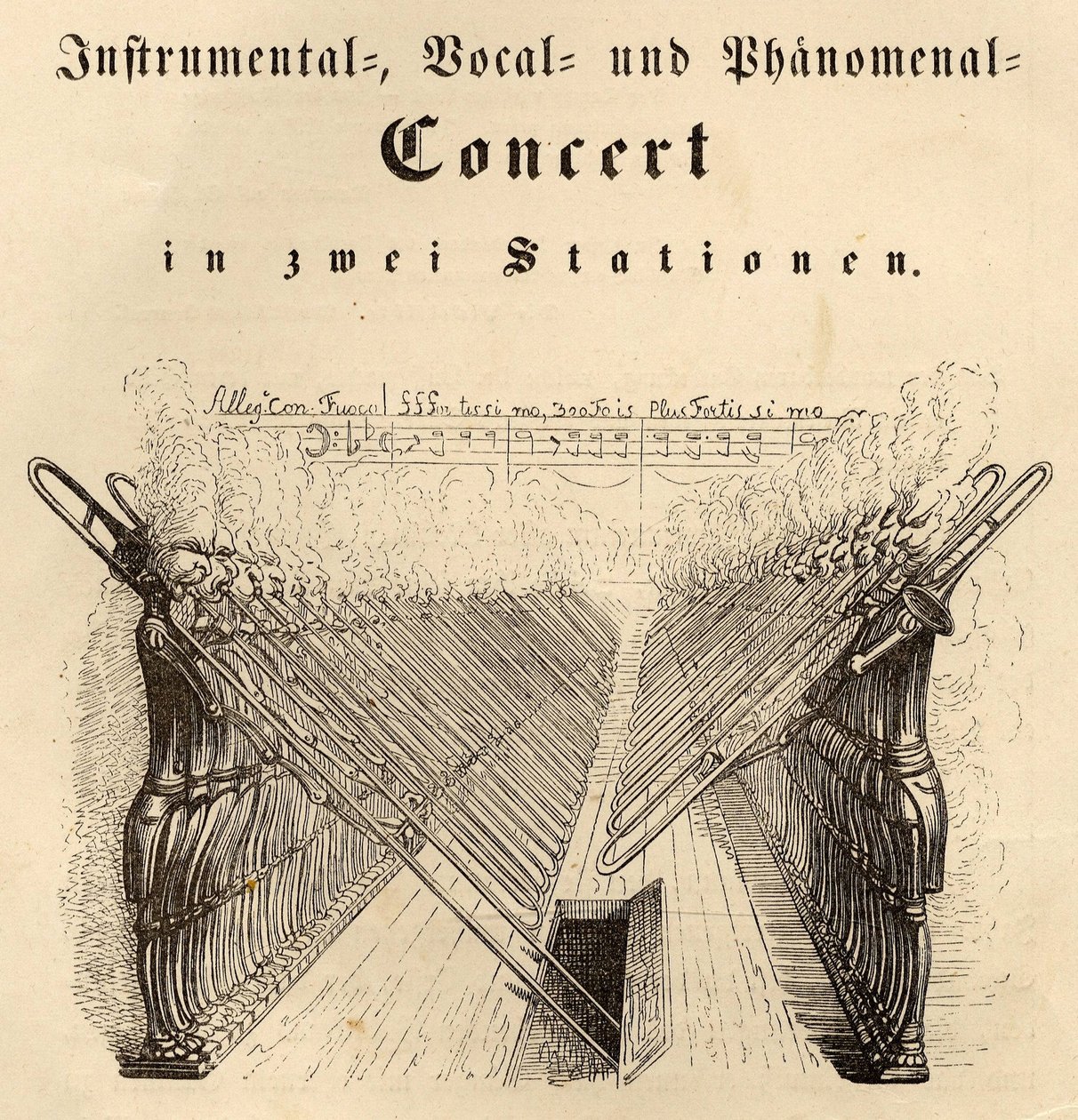 Instrumentální vokální a fenomenální koncert, 1844 od Jean Jacques Grandville